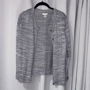 Croft & Barrow Women's Gray Knit Cardigan